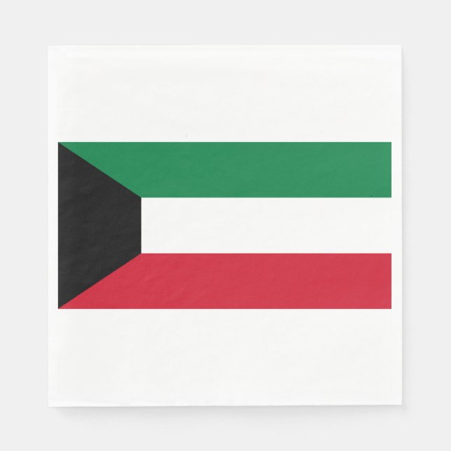 Flagge Kuwaits Serviette (Vorderseite)