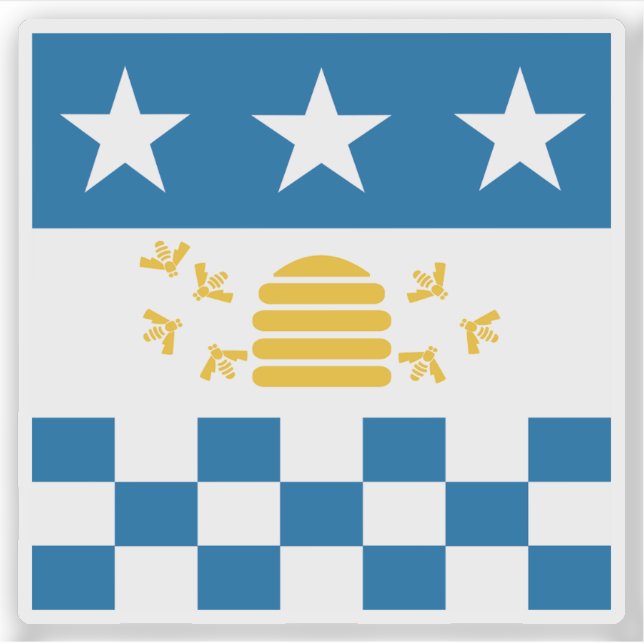 Flagge La Chaux-de-Fonds, Schweiz Aufkleber (Vorderseite)