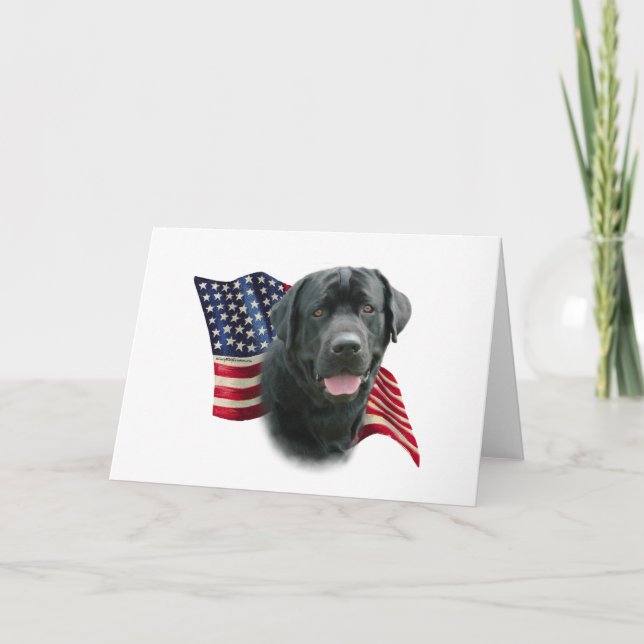 Flagge Labrador retrievers (Schwarzes) Karte (Vorderseite)