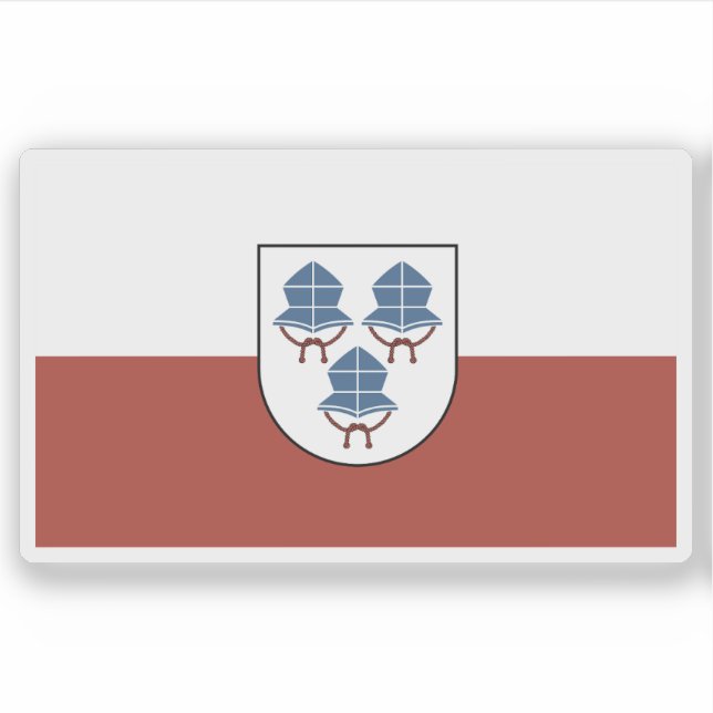 Flagge Landshut, Deutschland Aufkleber (Vorderseite)