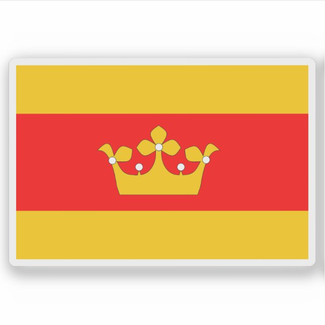 Flagge Lanškroun, Tschechische Republik Aufkleber (Vorderseite)