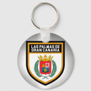 Flagge Las Palmasde Gran Canaria Schlüsselanhänger