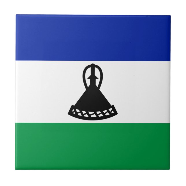 Flagge Lesothos Fliese (Vorderseite)