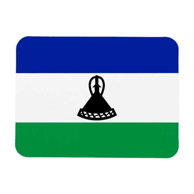 Flagge Lesothos Magnet (Horizontal)