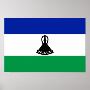 Flagge Lesothos Poster
