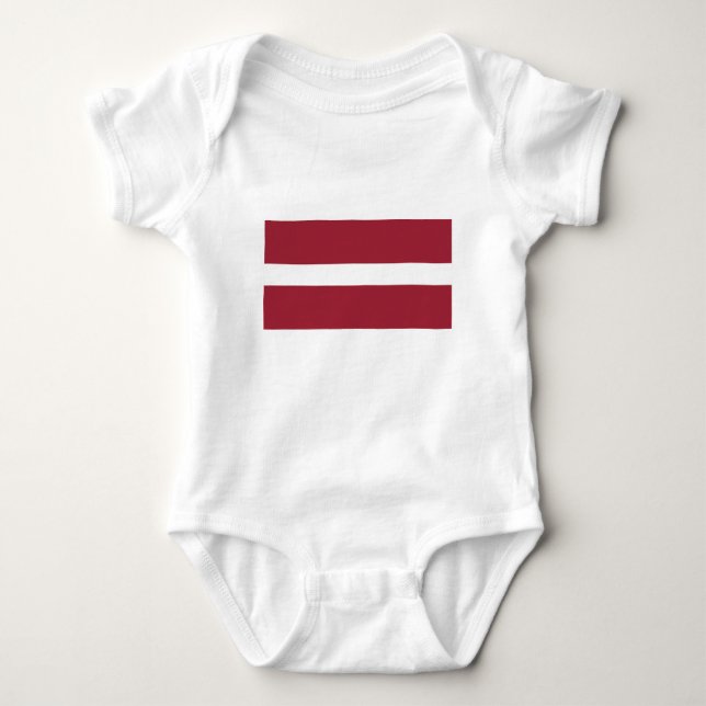 Flagge Lettlands Baby Strampler (Vorderseite)