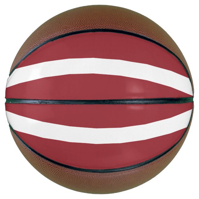 Flagge Lettlands Basketball (Vorderseite)