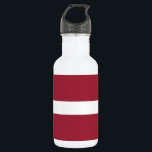 Flagge Lettlands Edelstahlflasche<br><div class="desc">Patriotische Flagge Lettlands.</div>