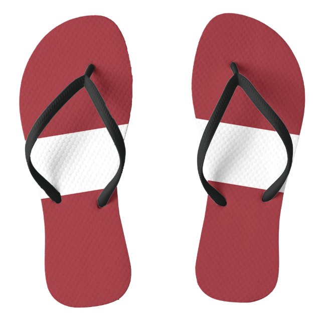 Flagge Lettlands Flip Flops (Fußbett)
