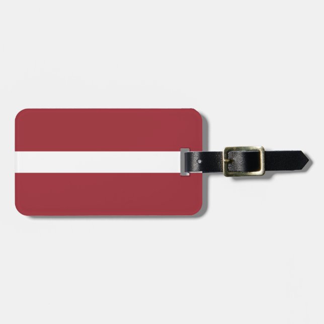 Flagge Lettlands Gepäckanhänger (Vorderseite horizontal)