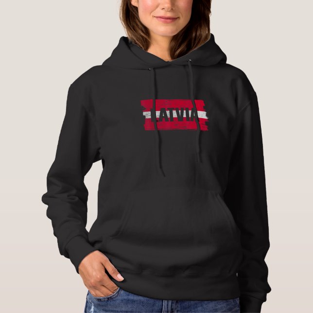 Flagge Lettlands Hoodie (Vorderseite)