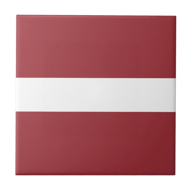 Flagge Lettlands Keramik Tile Fliese (Vorderseite)
