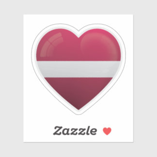 Flagge Lettlands Liebe Aufkleber