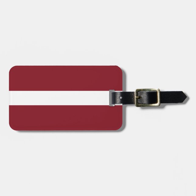 Flagge Lettlands Persönliche Identifikationsnummer Gepäckanhänger (Vorderseite horizontal)