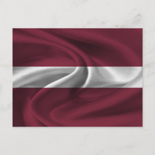 Flagge Lettlands Postkarte