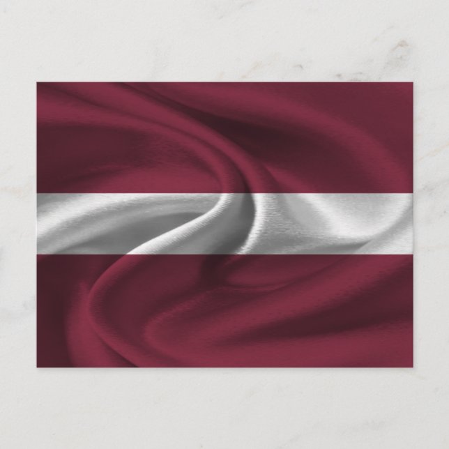 Flagge Lettlands Postkarte (Vorderseite)