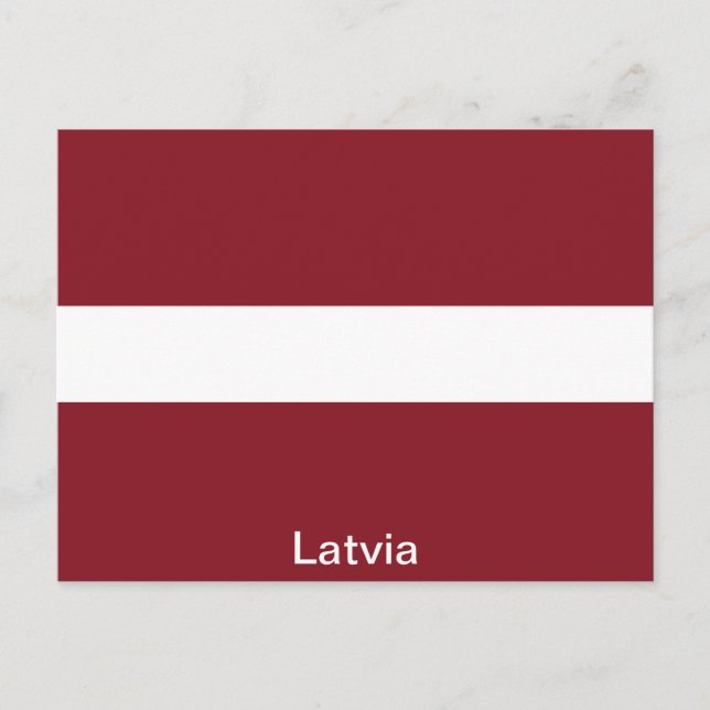 Flagge Lettlands Postkarte (Vorderseite)