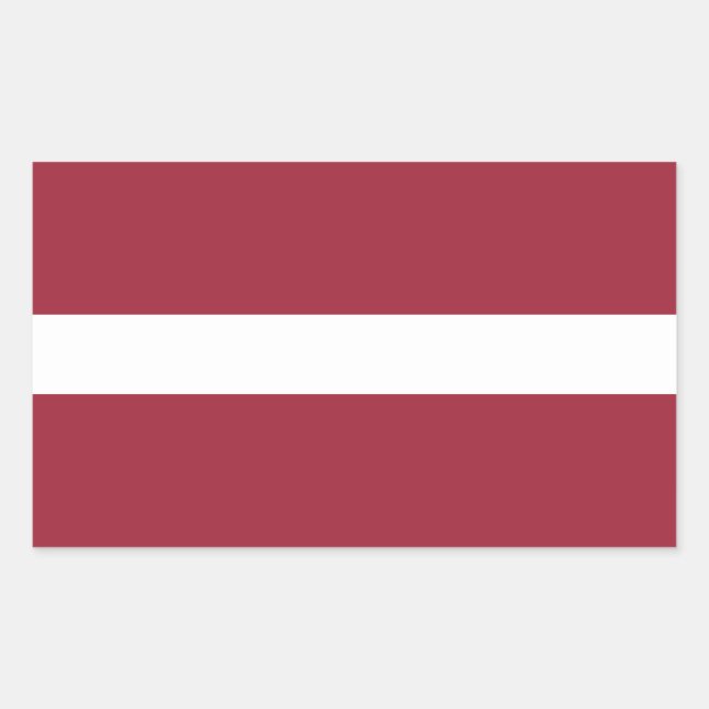 Flagge Lettlands Rechteckiger Aufkleber (Vorderseite)