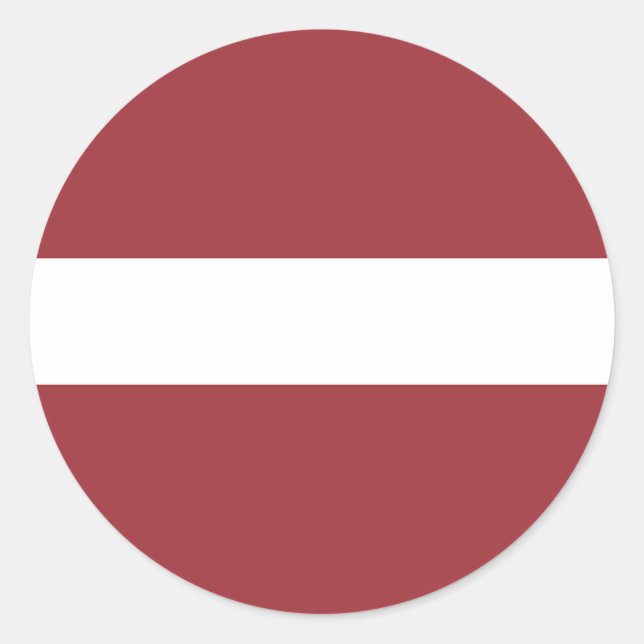 Flagge Lettlands Runder Aufkleber (Vorderseite)