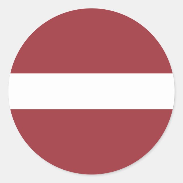 Flagge Lettlands Runder Aufkleber (Vorderseite)