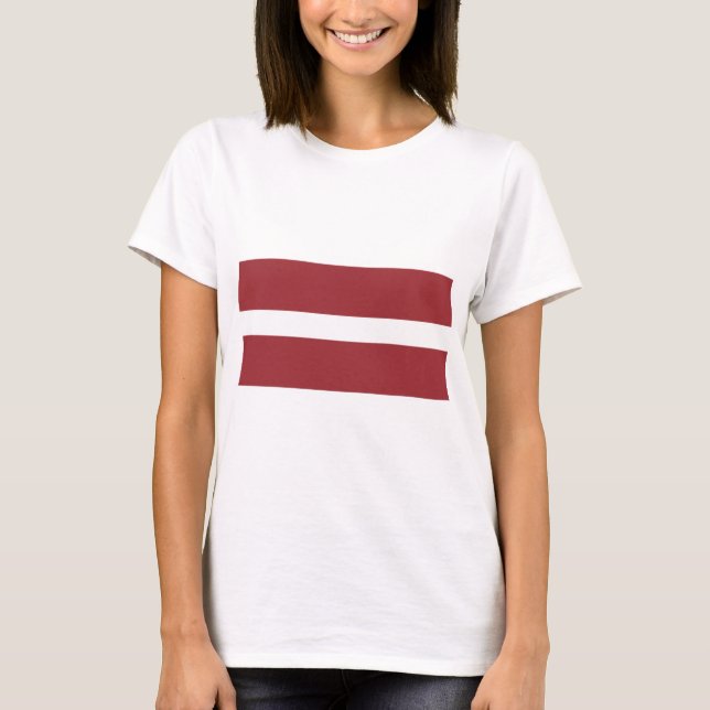 Flagge Lettlands T-Shirt (Vorderseite)