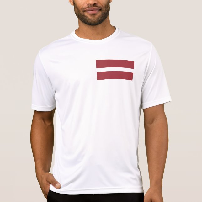 Flagge Lettlands T-Shirt (Vorderseite)