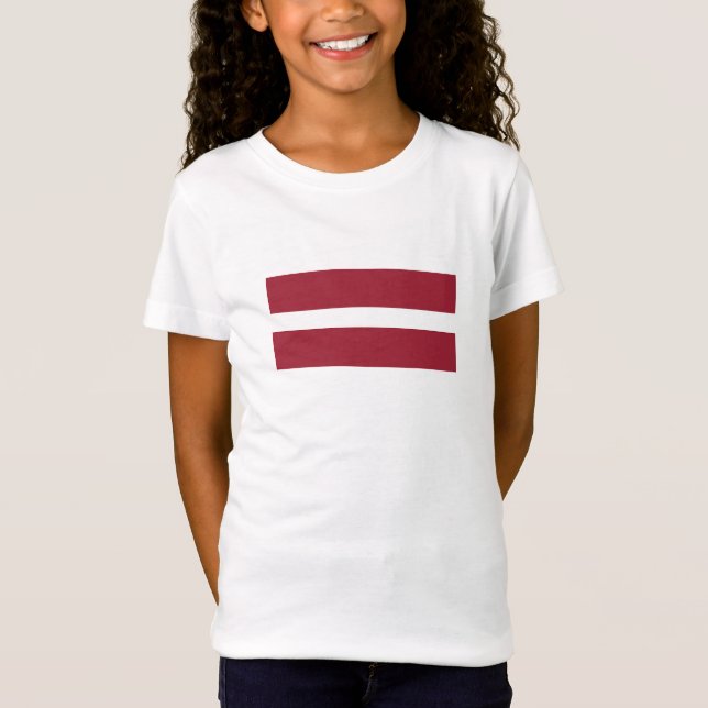 Flagge Lettlands T-Shirt (Vorderseite)