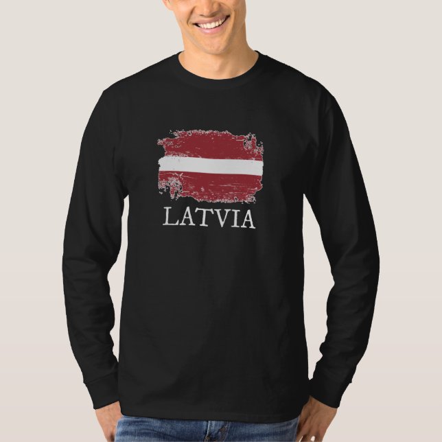 Flagge Lettlands T-Shirt (Vorderseite)