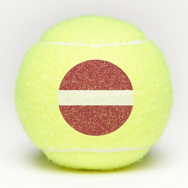 Flagge Lettlands Tennisbälle (Vorderseite)