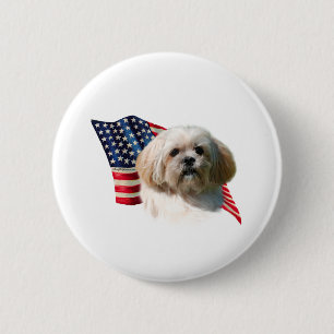 Flagge Lhasas Apso Button