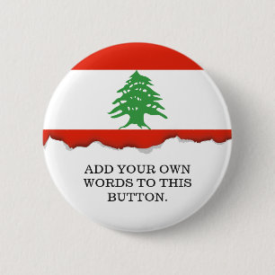 Flagge Libanons Button