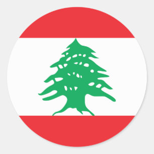Flagge Libanons (Libanon) Runder Aufkleber