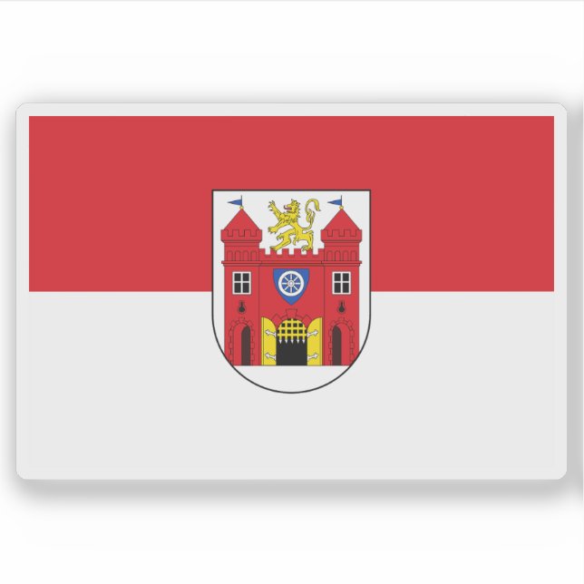 Flagge Liberec, Tschechische Republik Aufkleber (Vorderseite)