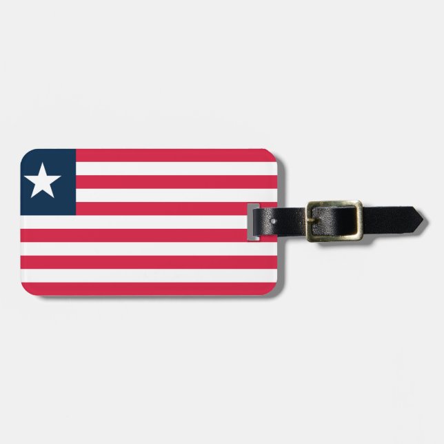 Flagge Liberia einfacher Identifikation persönlich Gepäckanhänger (Vorderseite horizontal)