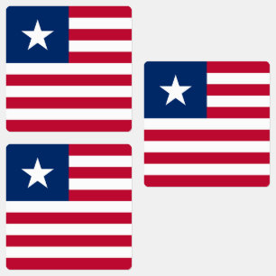 Flagge Liberias Etiketten