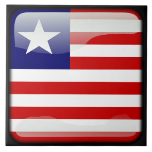 Flagge Liberias Fliese