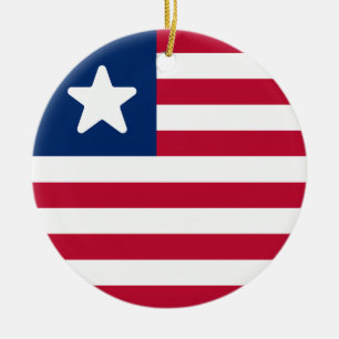 Flagge Liberias Keramik Ornament