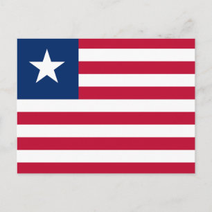 Flagge Liberias Postkarte