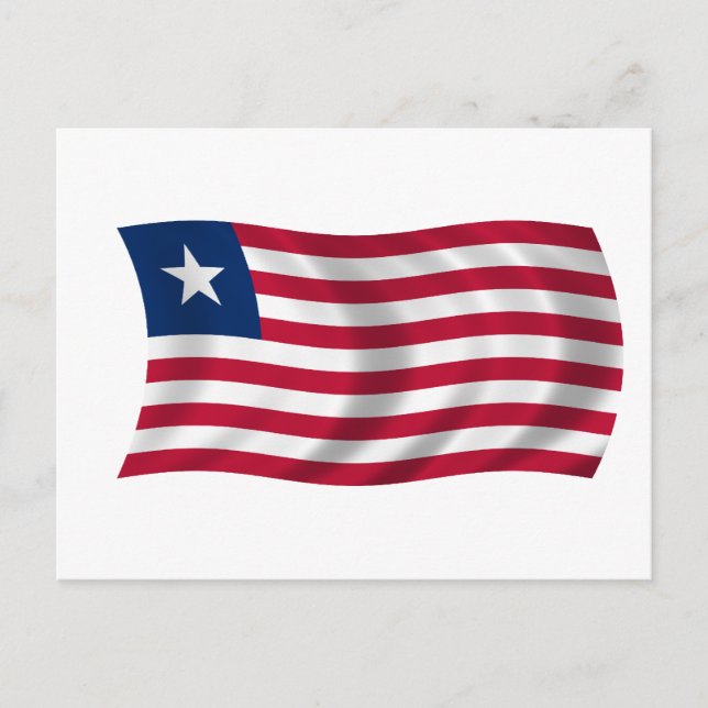 Flagge Liberias Postkarte (Vorderseite)