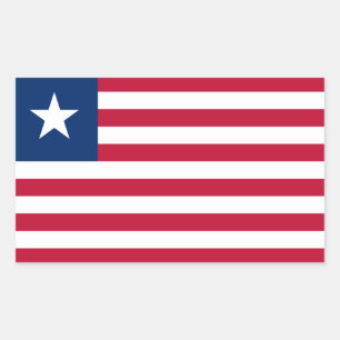 Flagge Liberias Rechteckiger Aufkleber