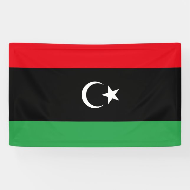 Flagge Libyens Banner (Horizontal)