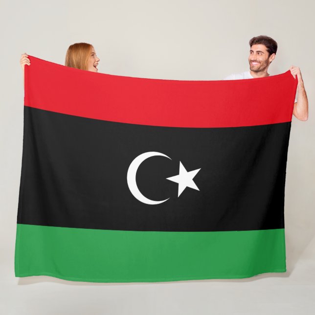 Flagge Libyens Fleecedecke (Beispiel)