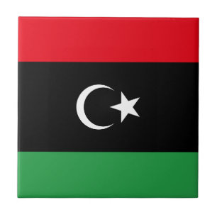 Flagge Libyens Fliese