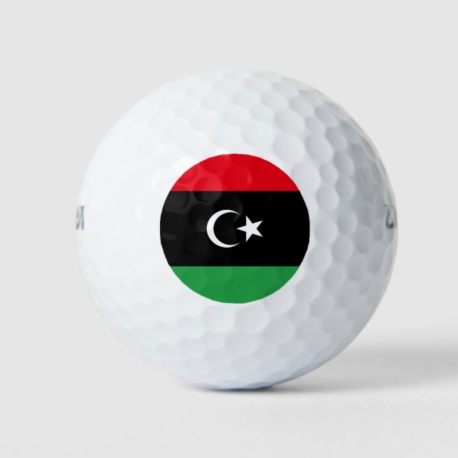 Flagge Libyens Golfball (Vorderseite)