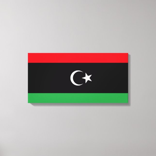 Flagge Libyens Leinwanddruck (Vorderseite)