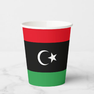 Flagge Libyens Pappbecher