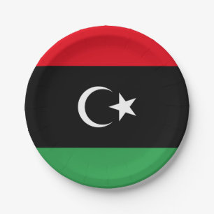 Flagge Libyens Pappteller