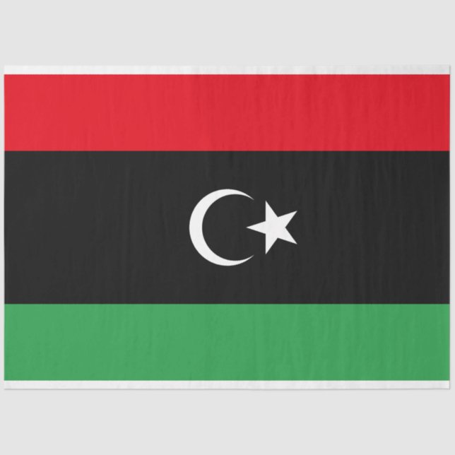 Flagge Libyens Seidenpapier (Vorderseite)