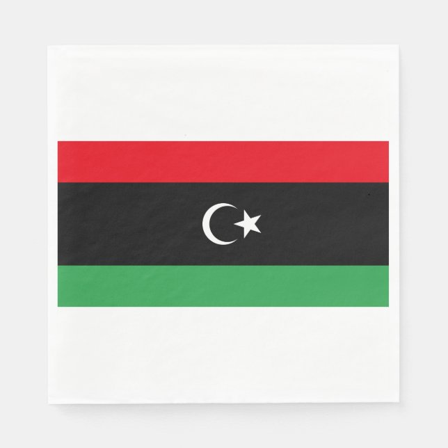 Flagge Libyens Serviette (Vorderseite)
