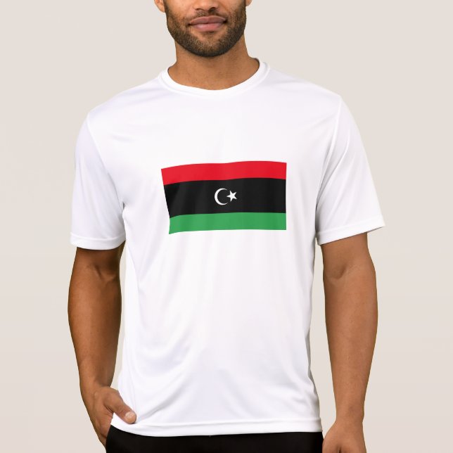 Flagge Libyens T-Shirt (Vorderseite)